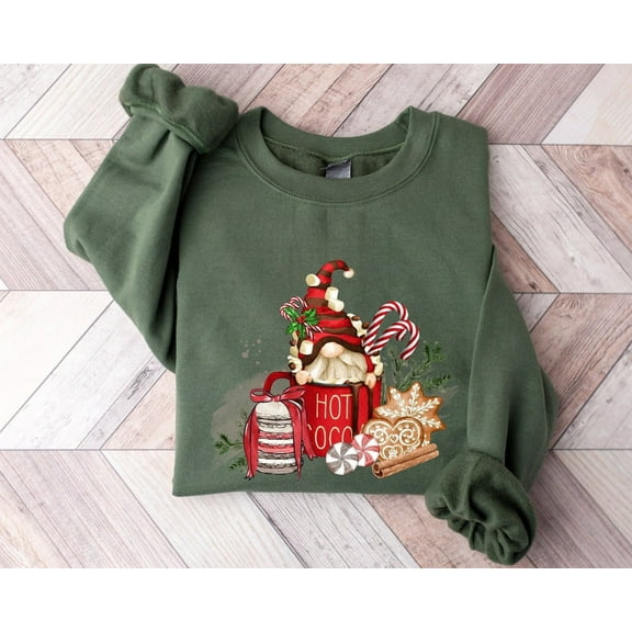 Sam Soft Gnome Sweatshirt, Hot Cocoa Gnome Sweater, Pilgrim Gnome, Cute Gnomes Sweatshirt, Sweater, Sweater, Gift