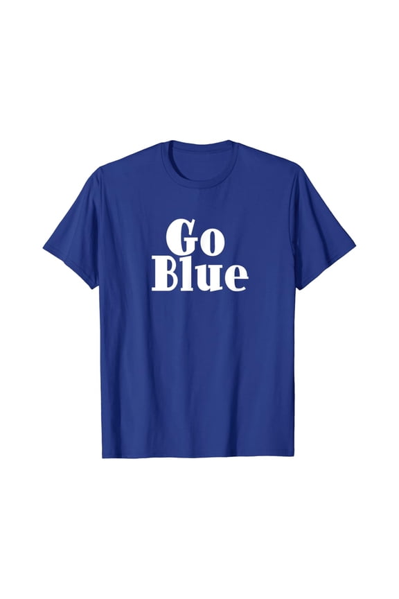 Go Blue Team Spirit Gear Color War Royal Blue Wins The Game T-Shirt Full Size S-5Xl