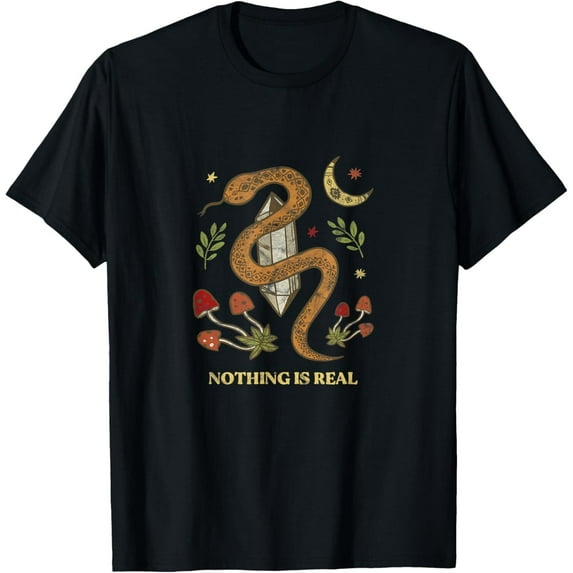 Sam Soft Goblincore Mushroom Aesthetic Nothing Is Real Dark Academia T-Shirt