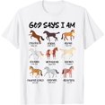 thumbnail image 1 of Sam Soft God Says I Am Horses Girls Christian Christ Horse T-Shirt, 1 of 4