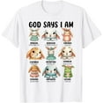 thumbnail image 1 of Sam Soft God Says I Am Rabbit Christian Religious Girls Bunny T-Shirt, 1 of 4