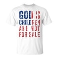 thumbnail image 1 of Sam Soft Gods Children Are Not For Sale American Flag Quote Unisex T Shirt, 1 of 4