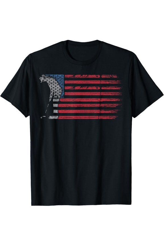 Golf American Flag Golfer Golfing T-Shirt, Gift For Friend, Full Size S-5Xl
