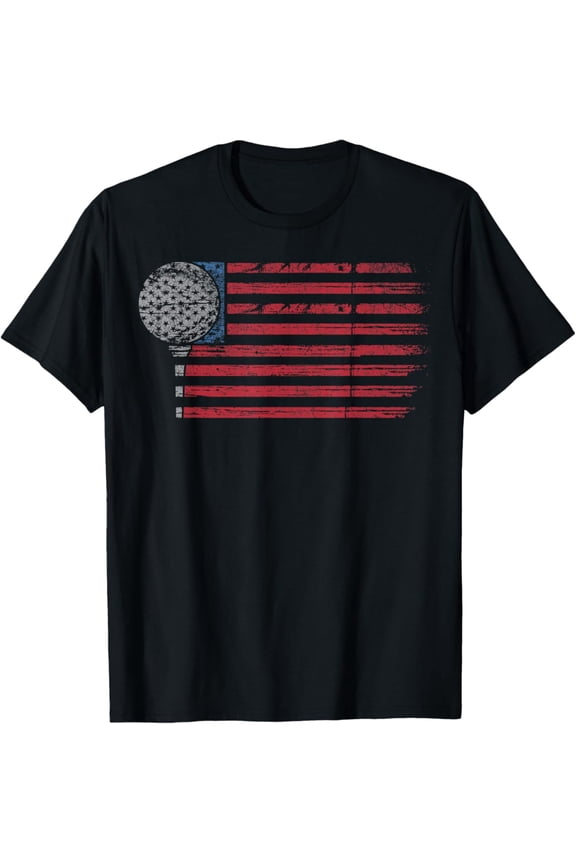 Golf American Flag Golfer Golfing T-Shirt, Gift For Friend, Full Size S-5Xl