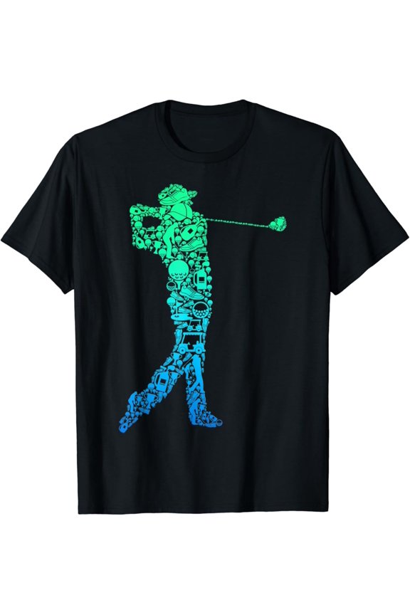 Golf Club Golfer Golfing Men Boys T-Shirt, Gift For Friend, Full Size S-5Xl