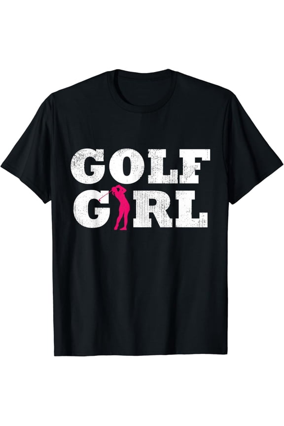 Golf Girl Player Golfer Golfing Silhouette Sport Gift T-Shirt, Gift For Friend, Full Size S-5Xl