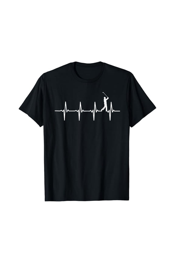 Golf Heartbeat T-Shirt For Golfers, Gift For Friend, Full Size S-5Xl
