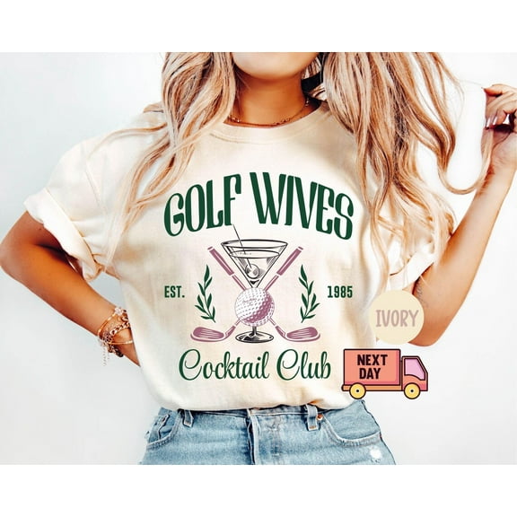 Sam Soft Golf Wives Cocktail Club T-Shirt,Golf Wife Social Club Shirt,Women's Golfing Tee,Country Club Outfit,Gifts for Her,Golf Shirt