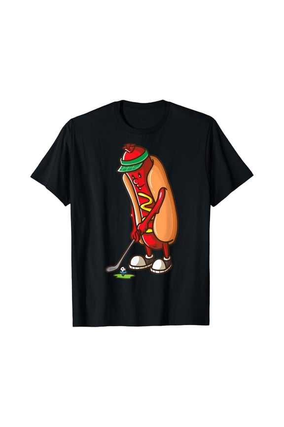 Golfing Hot Dog Golf Gifts Shirts For Men Boys Golfer T-Shirt, Gift For Friend, Full Size S-5Xl