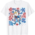 thumbnail image 1 of Sam Soft Goose Red White Blue Boho Floral 4Th Of Ju Coquette T-Shirt, Gift For Friend, Full Size S-5Xl, 1 of 4