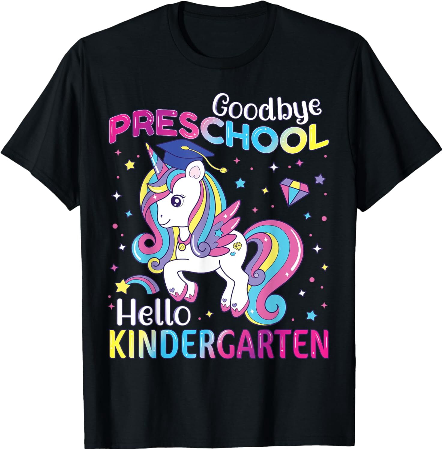 Sam Soft Graduation 2025 Goodbye Preschool Hello Kindergarten Unicorn T ...