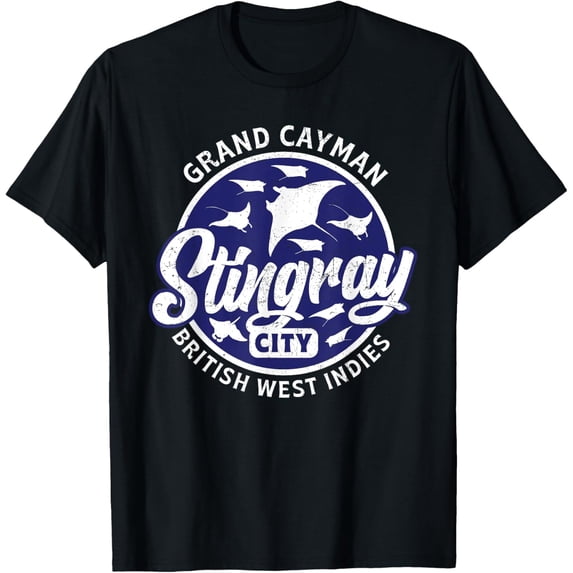 Sam Soft Grand Cayman Stingray City British West Indies Distressed T-Shirt