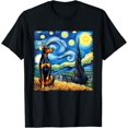 thumbnail image 1 of Sam Soft Graphic Art Doberman Pinscher Starry Night Cute Dog Pet T-Shirt, 1 of 5