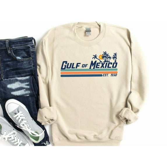 Sam Soft Gulf Of Mexico Retro Sweatshirt, Gulf Coast Shirt, Mexico Beach Shirt, Florida Beach Gulf Of Mexico Crew Neck