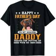 Sam Soft Happy Father's Day Boxer Dog Dad Gifts For Men T-Shirt