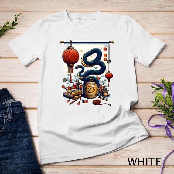 Sam Soft Happy New Year 2025 Chinese Year Of Snake 2025 T-Shirt Unisex T-Shirt