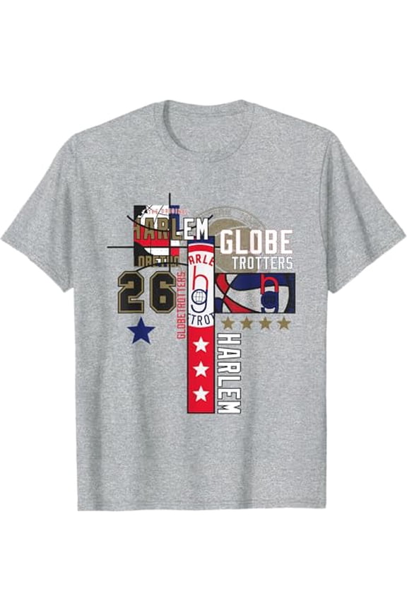 Harlem Globetrotters Logo Trickshot Masters Basketball Fan T-Shirt Full Size S-5XL