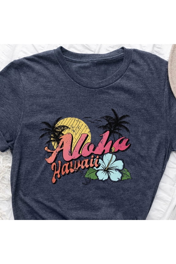 Hawaii Aloha State Shirt, Summer T-shirt, Beach T Shirt, Summer Tee, Hawaii Vacation Shirt, Summer Tee, Girls Trip ShirtFull Size S-5XL