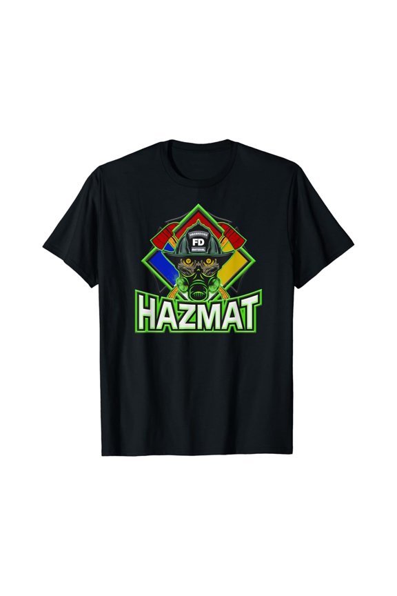 Hazmat Hazardous Material Firefighter Technician T-Shirt Full Size S-5XL
