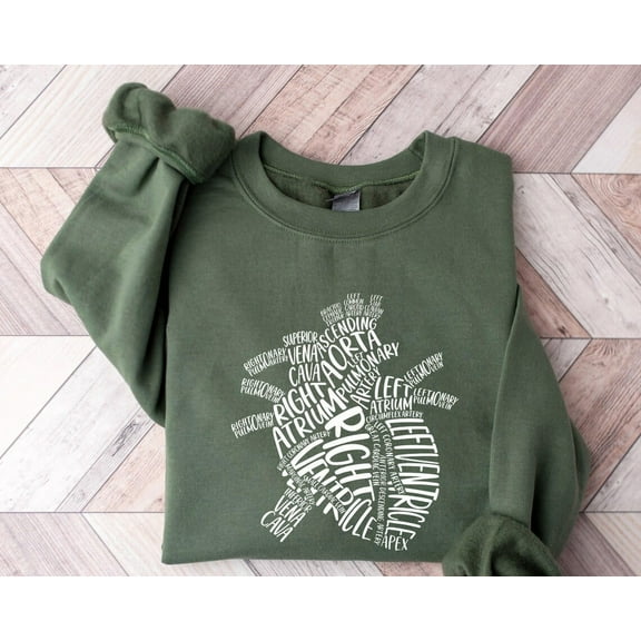 Sam Soft Heart Anatomy Sweatshirt, Nursing School, Nurse Sweatshirt, For Work RN, Nurse Life Sweatshirt, Registered Nurse , CNA