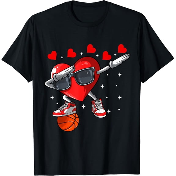 Sam Soft Heart Valentines Day Basketball Player Lover For Men T-Shirt Full Size S-5Xl