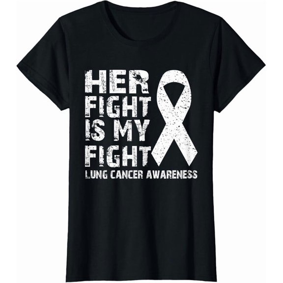 Sam Soft Her Fight Is My Fight Lung Cancer Awareness Tees T-Shirt