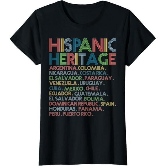 Sam Soft Hispanic Heritage Month Latino All Countries Names T-Shirt