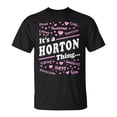 thumbnail image 1 of Sam Soft Horton Surname Last Name Family Its A Horton Thing Last Name Designs Gifts Unisex T Shirt, 1 of 5