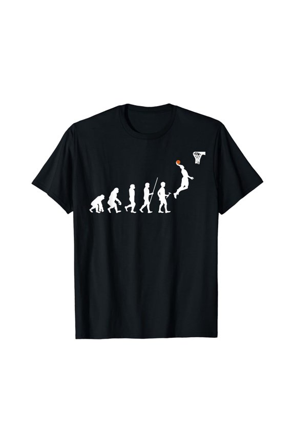 Human Evolution Basketball T-shirt