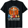 thumbnail image 1 of Sam Soft I Am A Simple Man I Like Guitars And Believe In Christ T-Shirt, 1 of 5