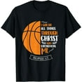 thumbnail image 1 of Sam Soft I Can Do All Things Through Christ - Basketball Player Ball T-Shirt Full Size S-5Xl, 1 of 5