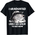 thumbnail image 1 of Sam Soft I Graduated Can I Go Back To Bed Now Graduation Cat lover T-Shirt, 1 of 5