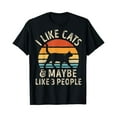 thumbnail image 1 of Sam Soft I Like Cats And Maybe Like 3 People Cat Lover Gifts Women T-Shirt, 1 of 5
