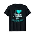 thumbnail image 1 of Sam Soft I Love Jesus And Swimming Christian Swimmer Birthday Gift T-Shirt Unisex Cotton Tee Full Size S-5XL, 1 of 5