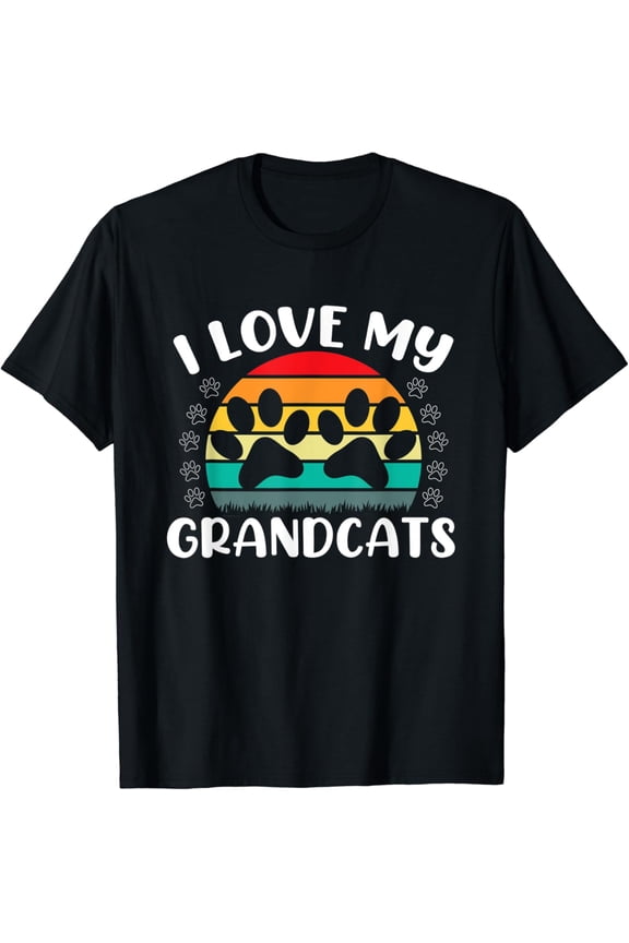 I love my Grandcats - Cat Lover Granddad Grandma Grandparent T-Shirt