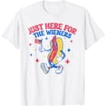 thumbnail image 1 of Sam Soft I'm Just Here For Wieners 4th Of July Hot Dog T-Shirt, 1 of 4