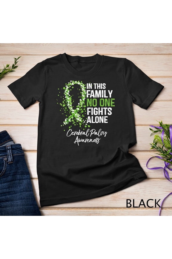 In This Family No One Fights Alone Shirt Cerebral Palsy Unisex T-Shirt