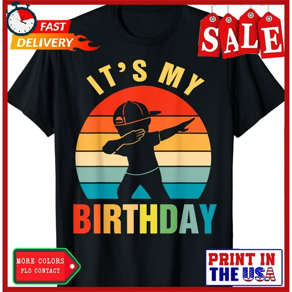 Sam Soft It'S My Birthday Shirt For Boys Girls Dabbing Unisex T-Shirt