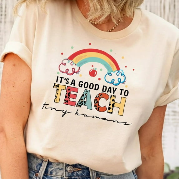 Sam Soft It's A Good Day To Teach Tiny Humans Shirt, Preschool Teacher Shirt, Back to School Shirt,Teacher Gift Shirt,Teacherlife Tee,Teacher T-Shirt
