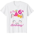 thumbnail image 1 of Sam Soft Its My 6th Birthday Shirt Girl Kitty Cat theme Party T-Shirt, 1 of 4