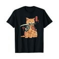 thumbnail image 1 of Sam Soft Japanese Samurai Ninja Cat Kawaii Graphic T-Shirt Alexamerch Cats, 1 of 5