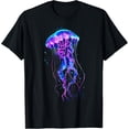 thumbnail image 1 of Sam Soft Jellyfish Motif Mammal Artwork Sea Ocean Jellyfish T-Shirt Sea Ocean Animal Art, 1 of 5