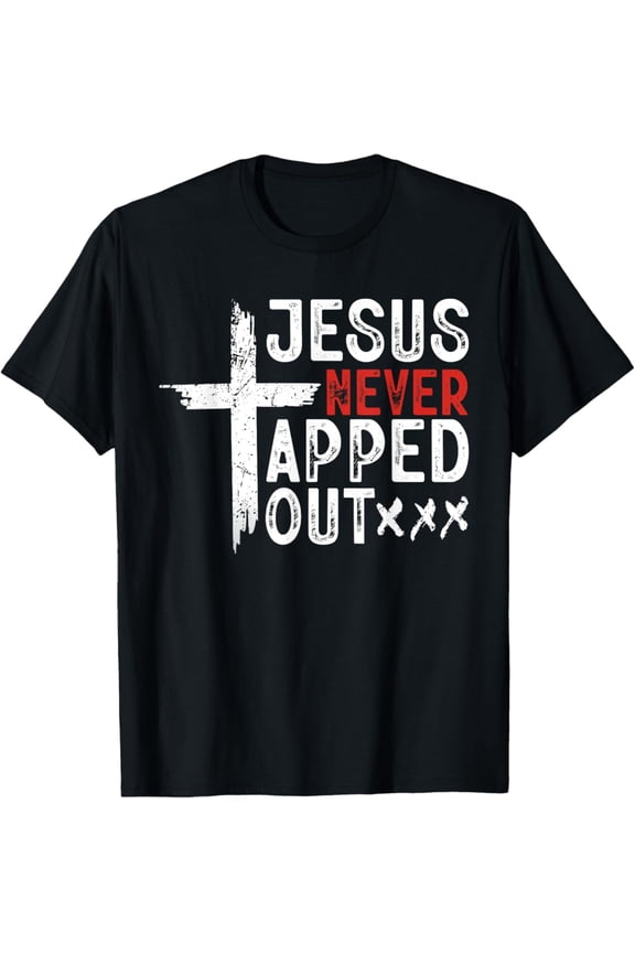Jesus Never Tapped Out Wrestling Christian Faith Men Women T-Shirt, Gift For Friend, Full Size S-5Xl