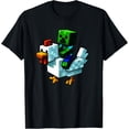 thumbnail image 1 of Sam Soft Jock Chicken Zombie Pixel Art Gamer Gift Unisex T-Shirt Full Size S-5XL, 1 of 5