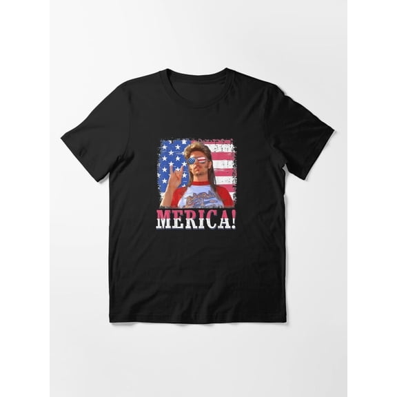 Sam Soft Joe_Dirt's Merica 4th Of July American Flag T-Shirt Essential T-Shirt Unisex Cotton Tee, Full Size S-5XL