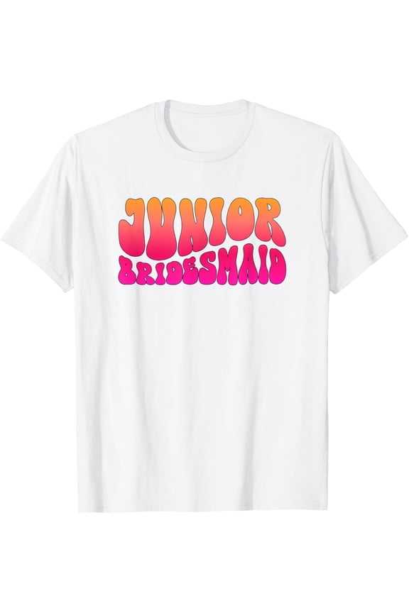 Junior Bridesmaid Wedding Groovy Junior Bridesmaid Party T-Shirt