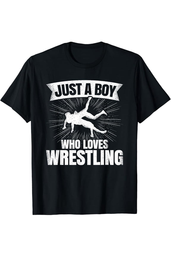Just A Boy Who Loves Wrestling Wrestler Boys T-Shirt, Gift For Friend, Full Size S-5Xl
