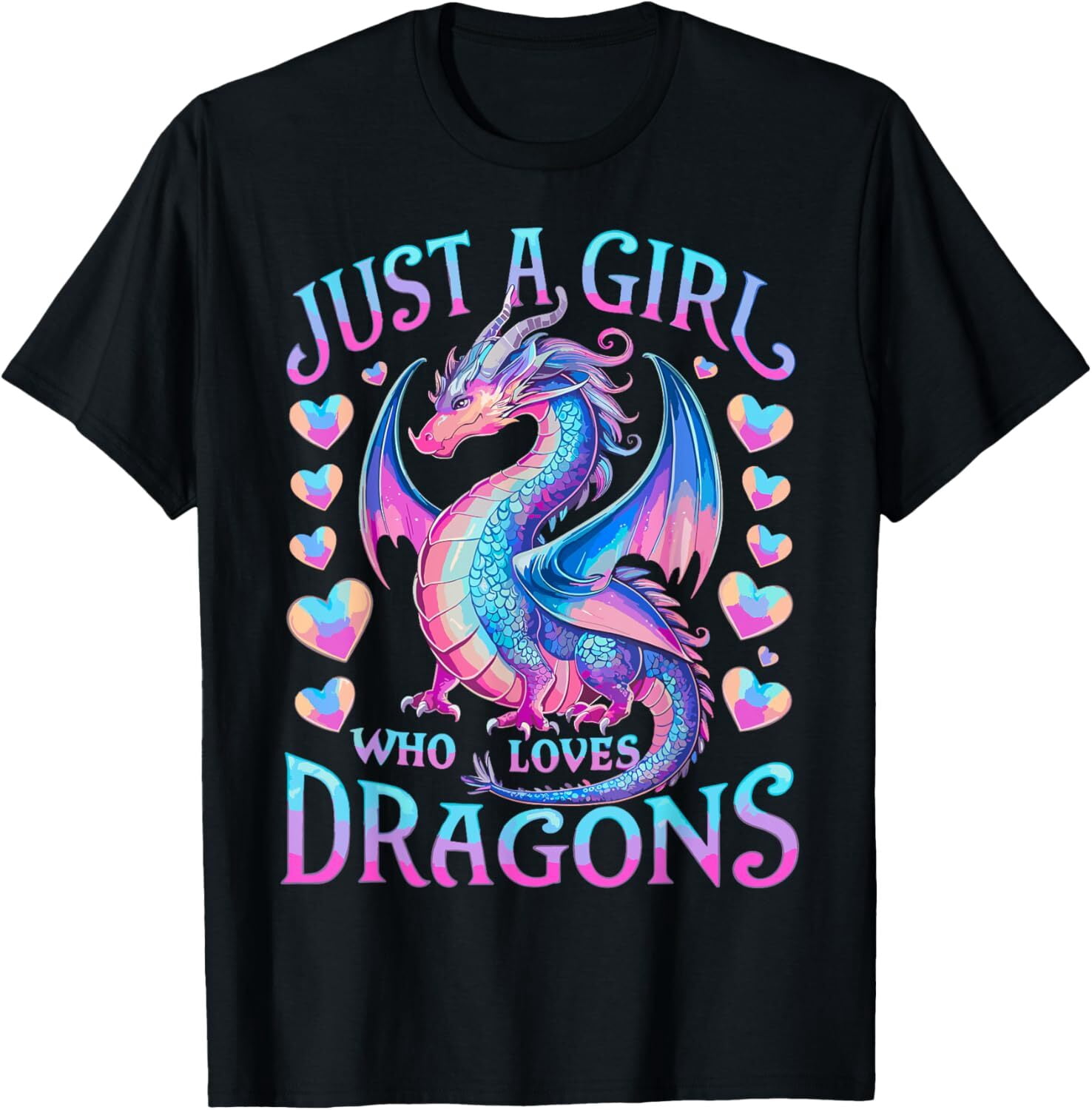 Sam Soft Just A Girl Who Loves Dragons Cute Dragon T-Shirt - Walmart.com
