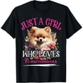 thumbnail image 1 of Sam Soft Just A Girl Who Loves Pomeranians Dog For Women Girls T-Shirt, 1 of 5