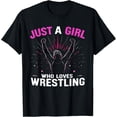 thumbnail image 1 of Sam Soft Just A Girl Who Loves Wrestling, Girls &, Wrestler Girl T-Shirt, Gift For Friend, Full Size S-5Xl, 1 of 5
